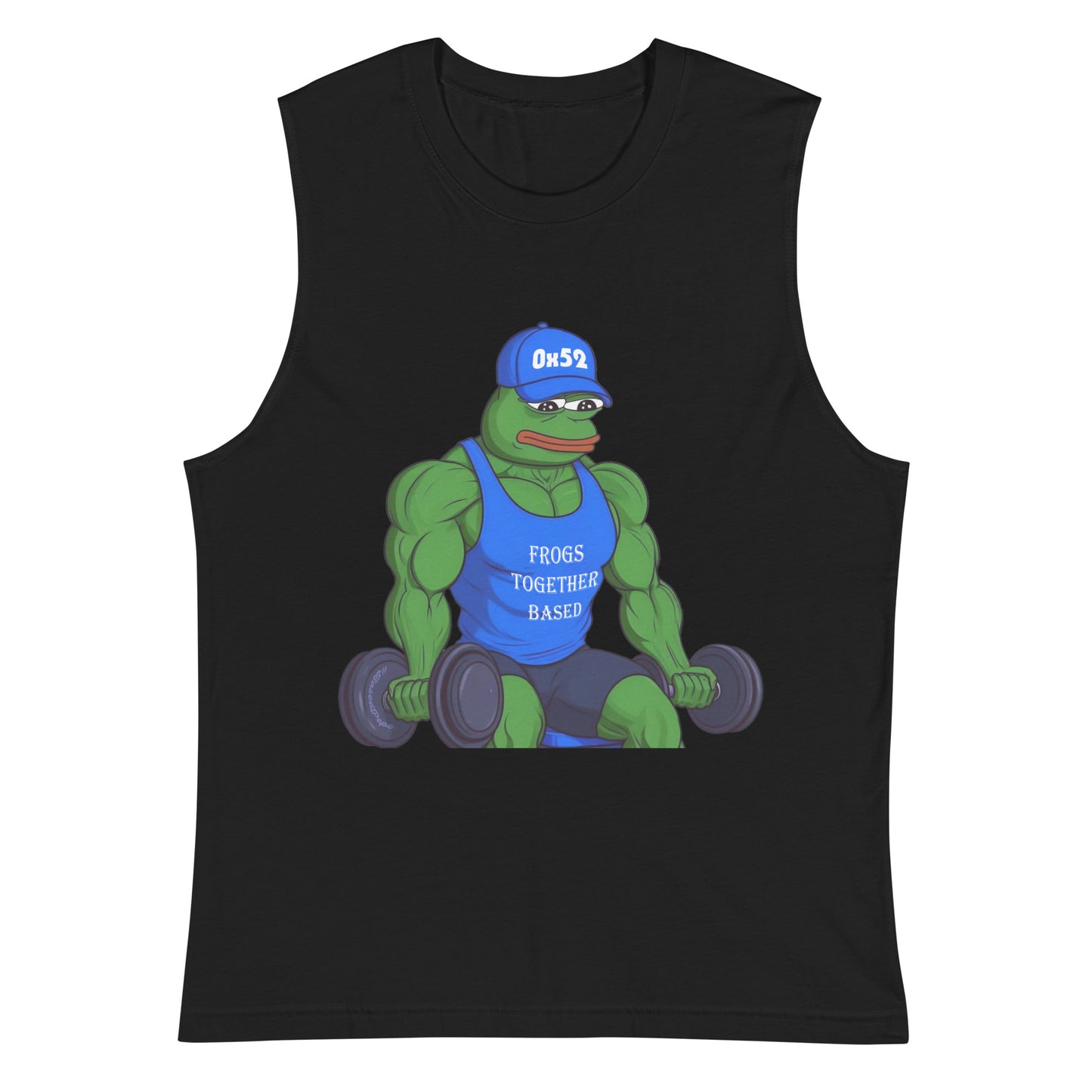 Based Pepe "Frogs Together Based" - Unisex Muscle Shirt