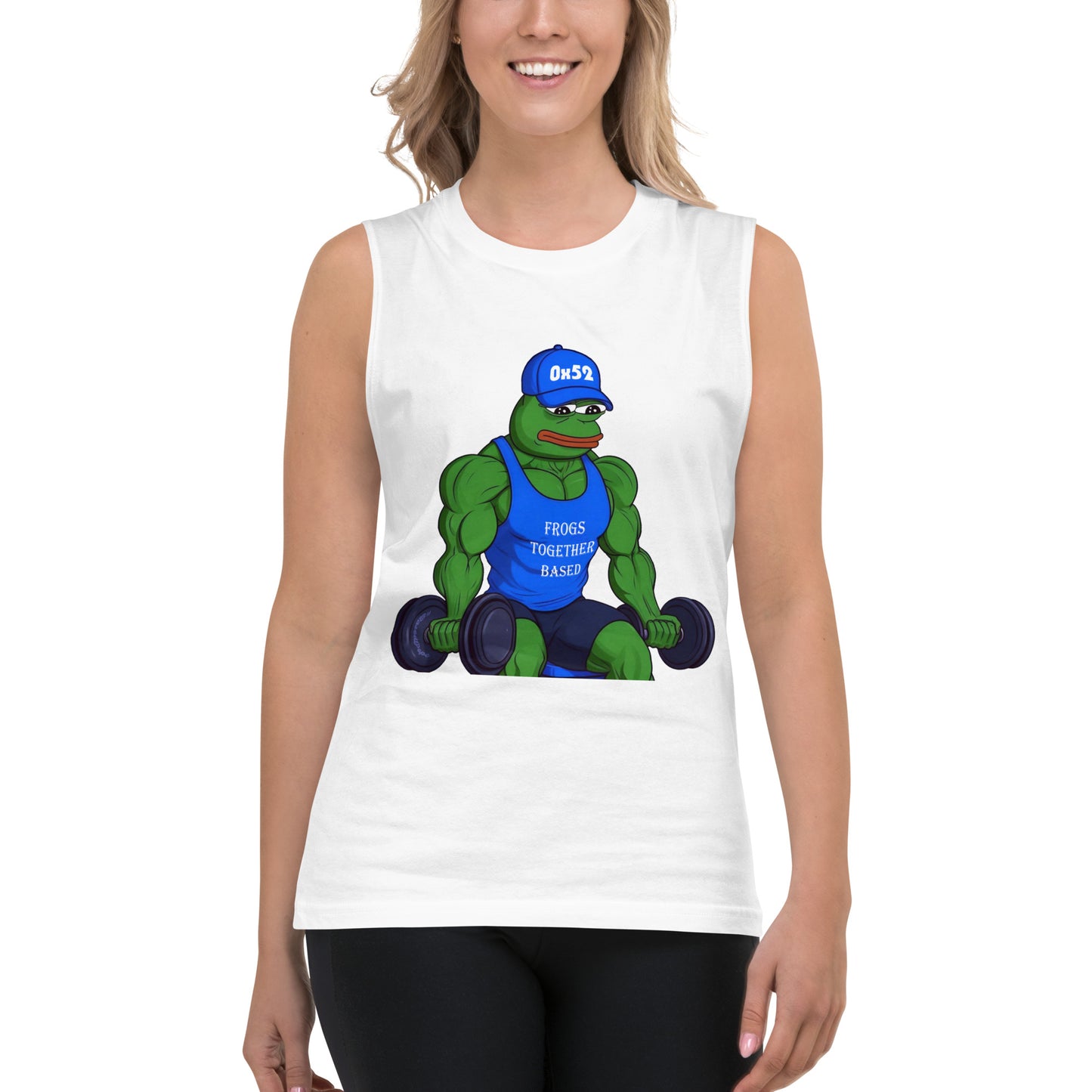 Based Pepe "Frogs Together Based" - Unisex Muscle Shirt